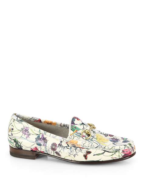 gucci floral loafers